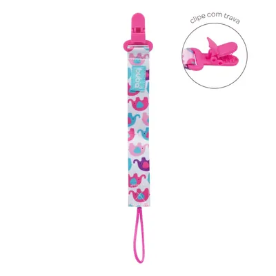 Prendendor De Chupeta Elefantinho Menina 11390 Prendendor De Chupeta Elefantinho Menina 11390